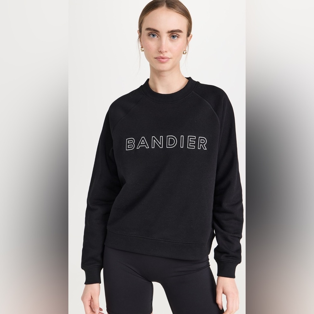 BANDIER Bandier Logo Crewneck Sweatshirt in Black